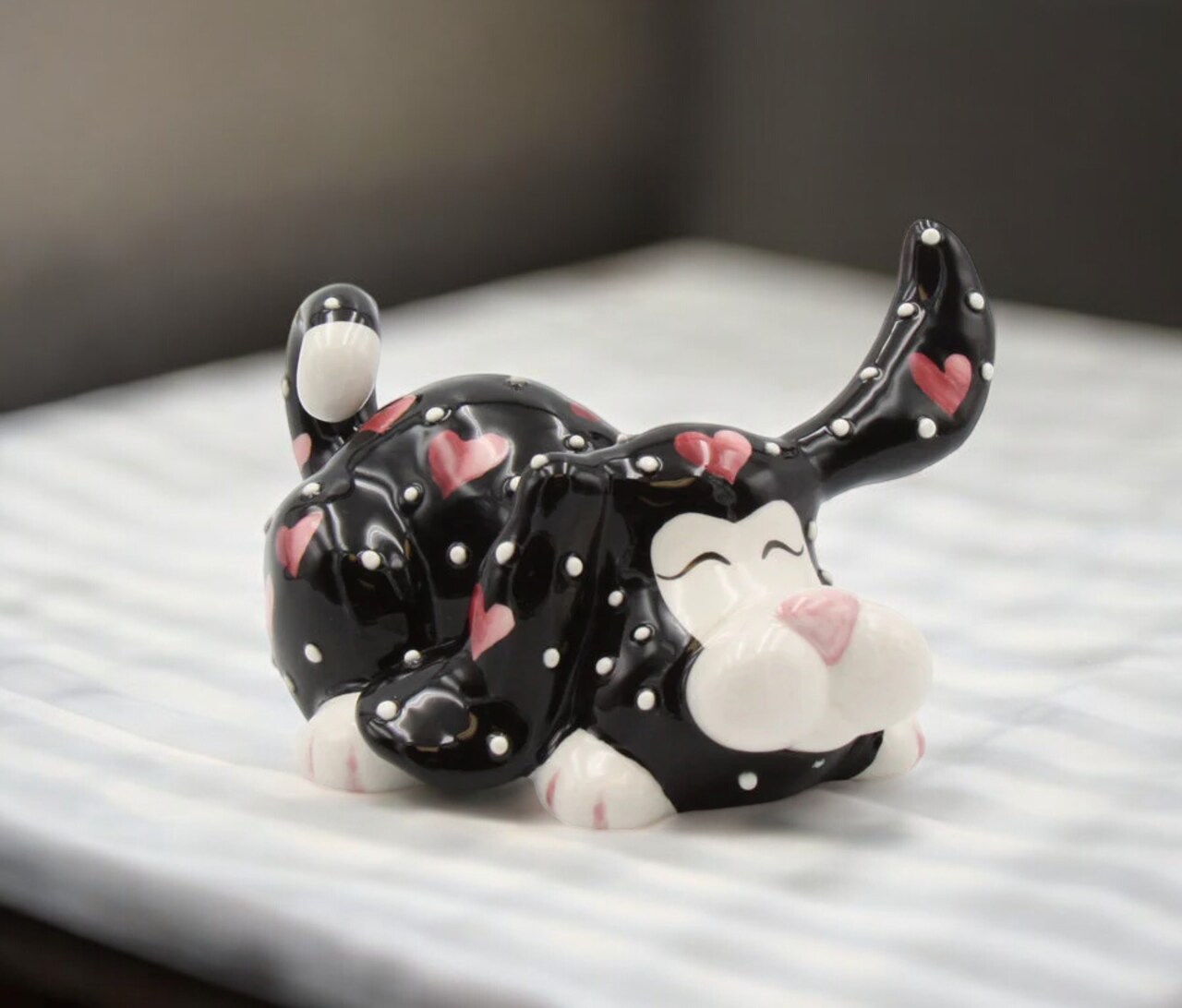 Ceramic Full of Love Dog Figurine, Gift for Dog Lover, Home Decor